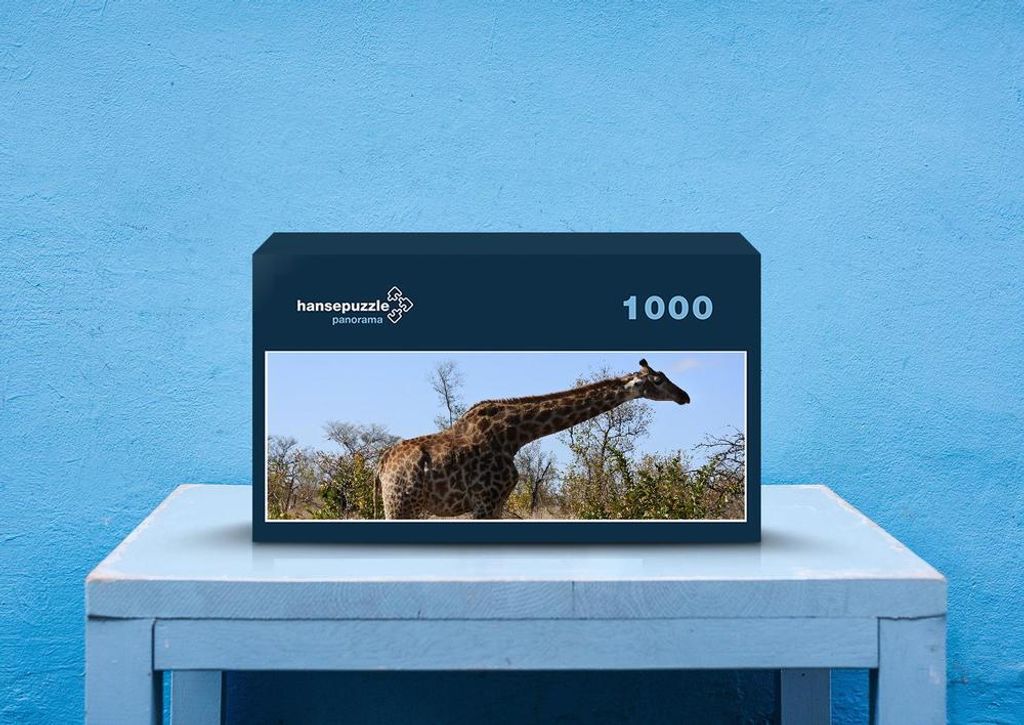 hansepuzzle 78320 - Giraffe Puzzle, 1050 Teile, Natur, 60,0 x 46,0cm mit hochwertiger Aufbewahrung, Kartonbox und wiederverschließbarem Beutel