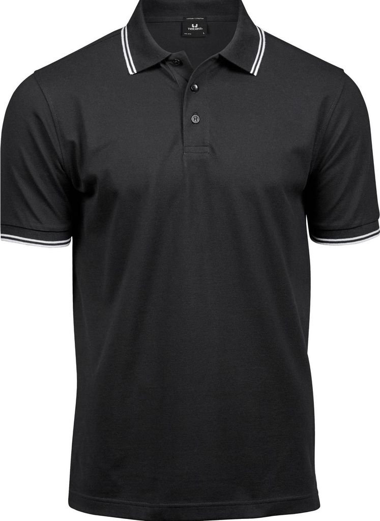 Tee Jays - "Luxury" Poloshirt für Herren RW10918 (XL) (Schwarz/Weiß)