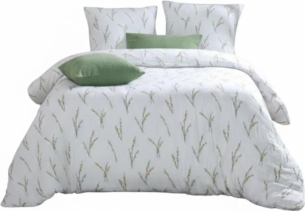 Parure de lit Vegetal en gaze de coton - Housse de couette 240x220 cm