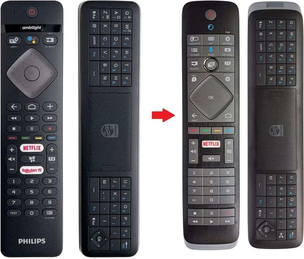 Telecomando Originale Philips 55PUS7101/12 55PUS7181/12 - Tastiera QWERTY