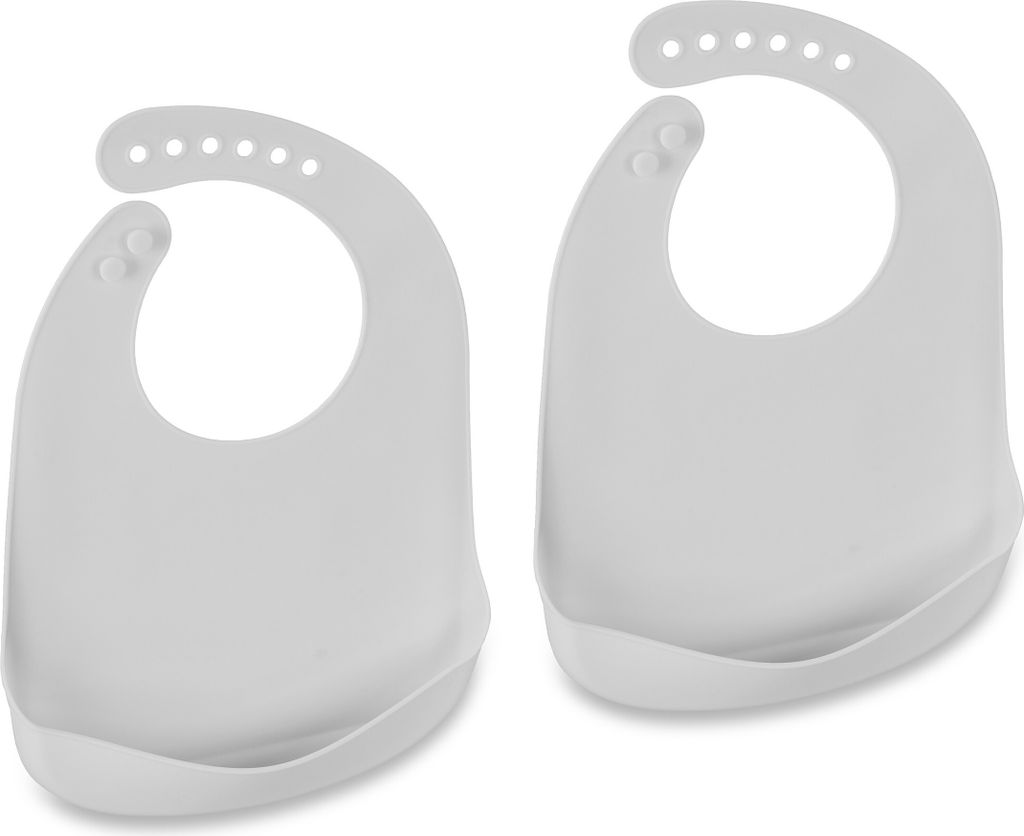 Relaxdays Lätzchen Baby, 2er Set, mit Auffangschale, Produktbild 