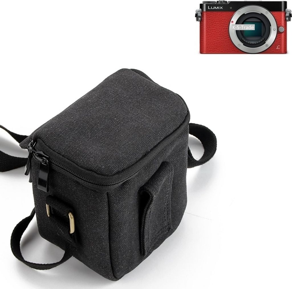 K-S-Trade Umhängetasche kompatibel mit Panasonic Lumix DMC-GM5 Schulter Tasche Tragetasche Kameratasche Fototasche schwarz Schutzhülle