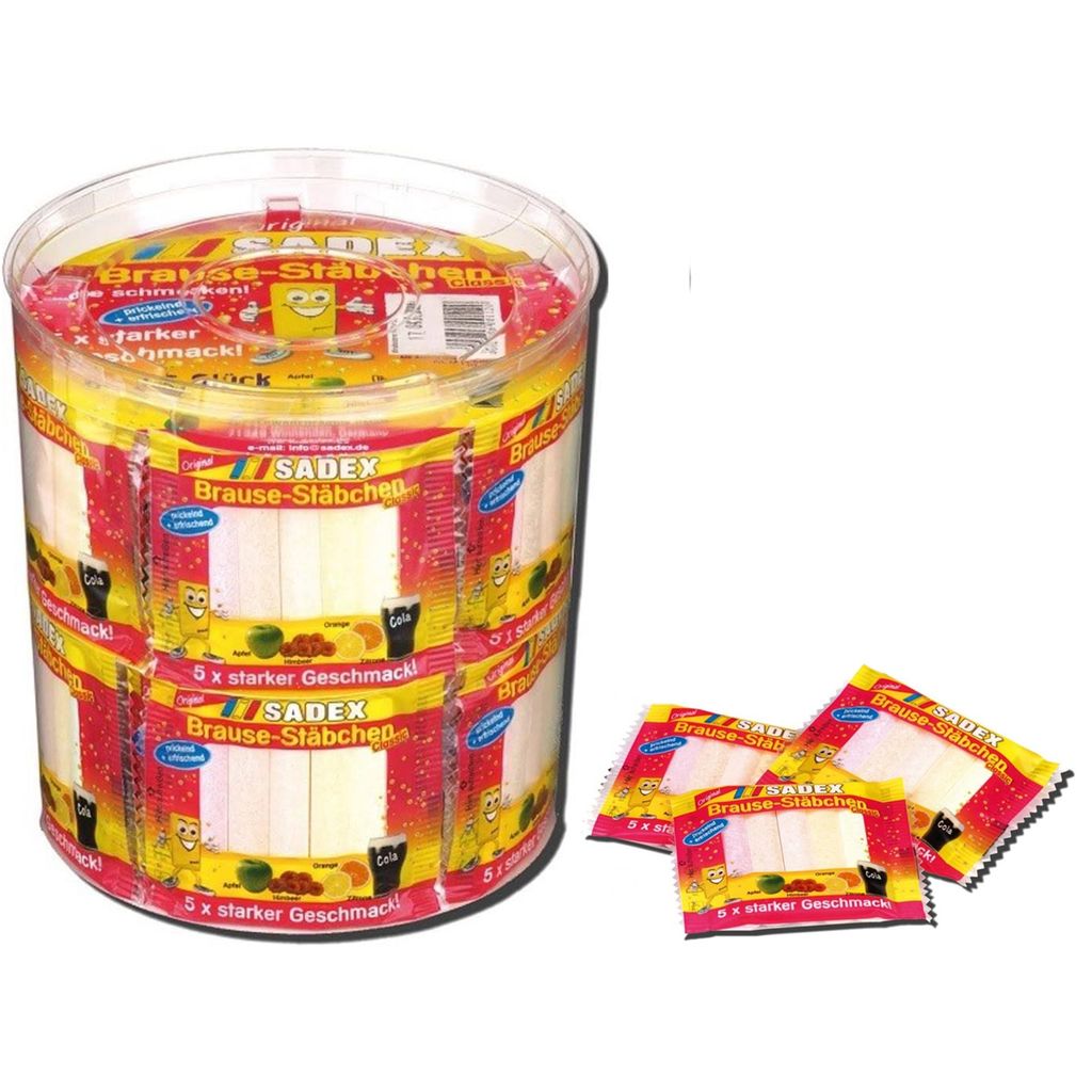 Sadex Brause Stäbchen Classic, verpakking met 60 stuks in Productafbeelding 