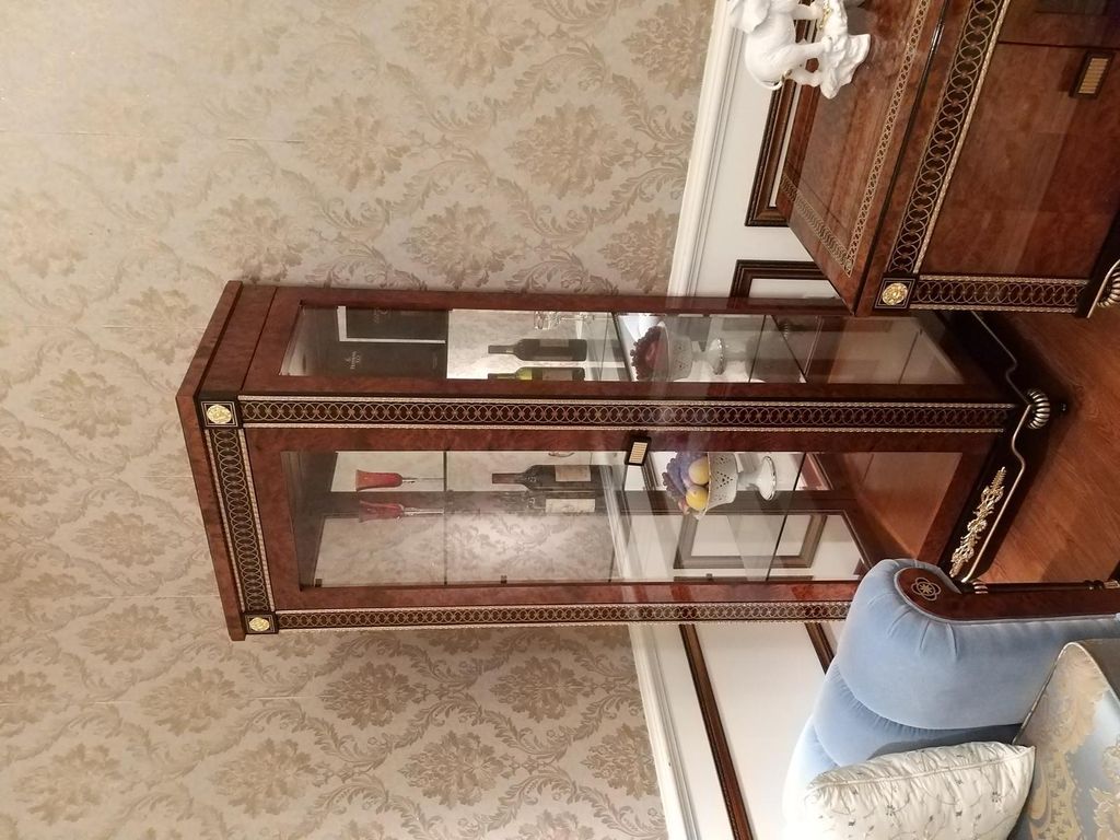 Vitrine Schrank Vitrinen Wohnzimmer Schau Schränke Design Barock Rokoko Neu