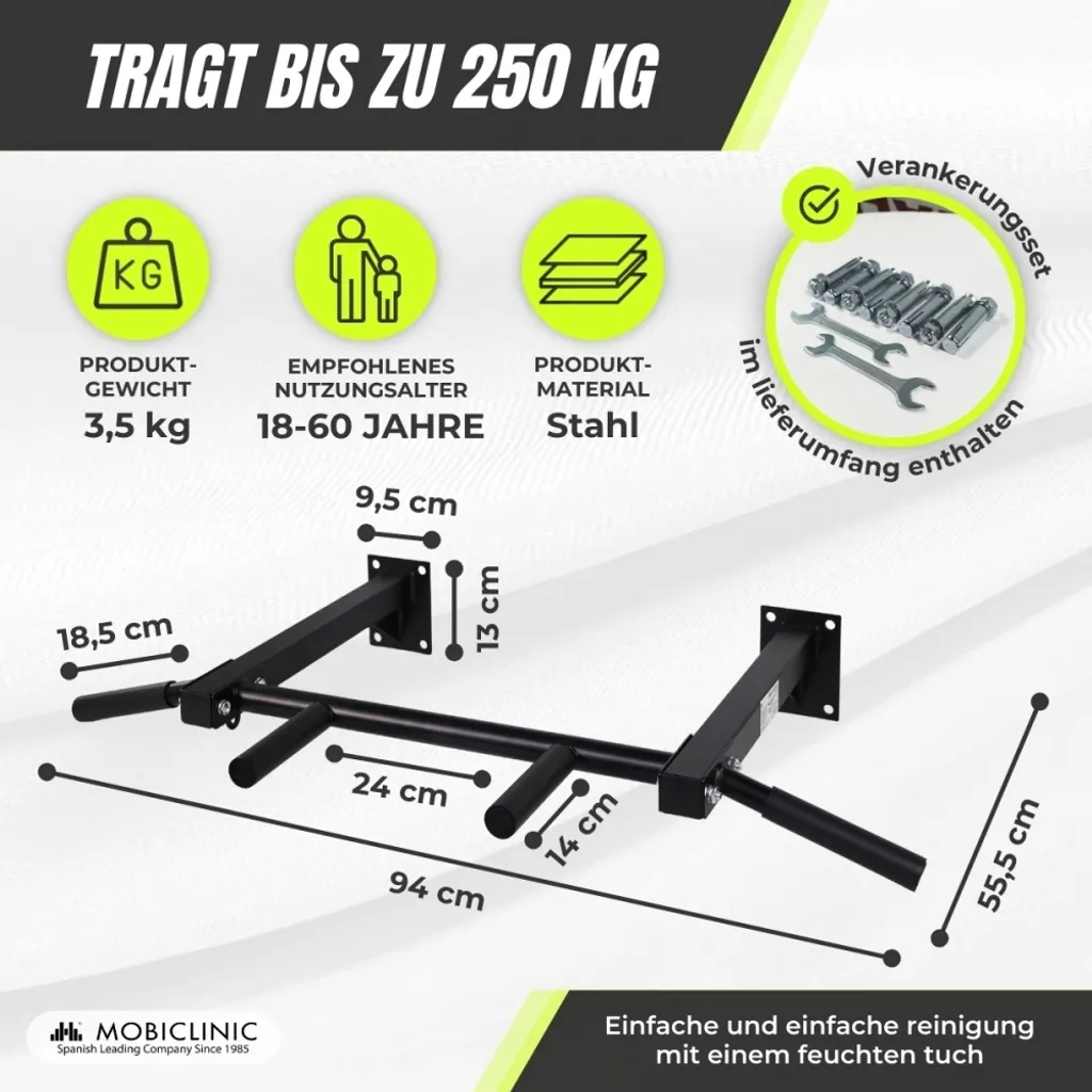 Appareil de musculation mural type barre de traction avec mousse soft
