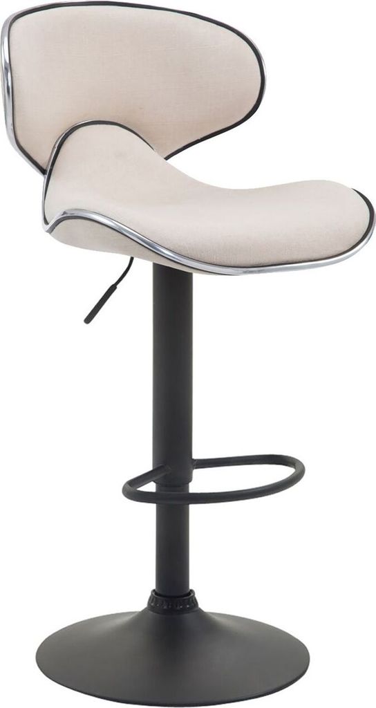 Barhocker Las Vegas V2 Stoff schwarz creme