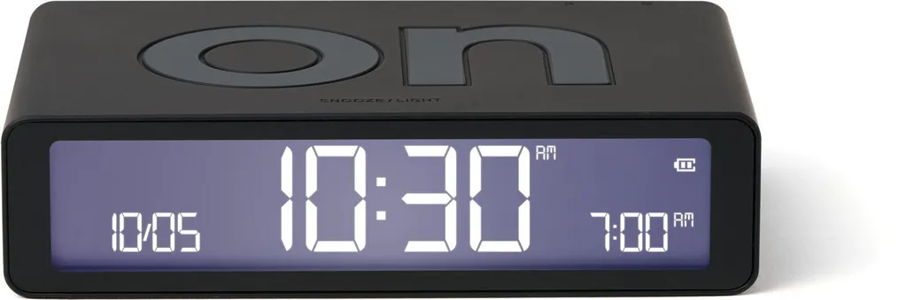 Réveil Lexon Flip Classic Noir avec Écran LCD et Fonction Snooze Tactile
