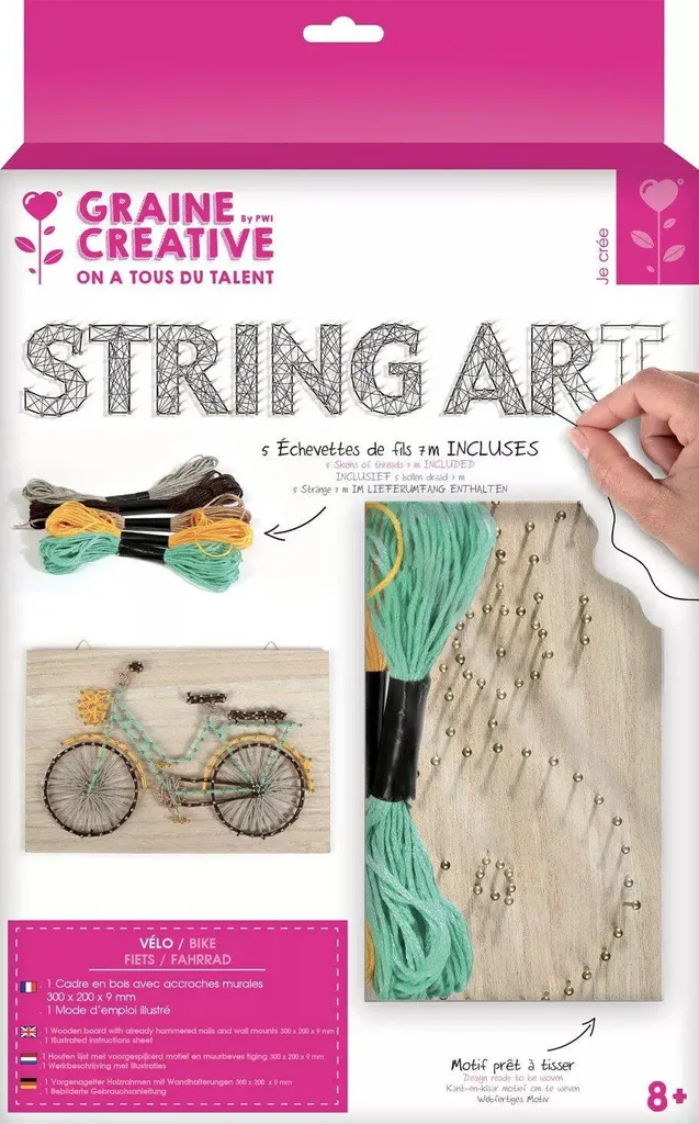 Réussir son String Art Vélo sans difficulté - Kit Mural 30x20cm Complet