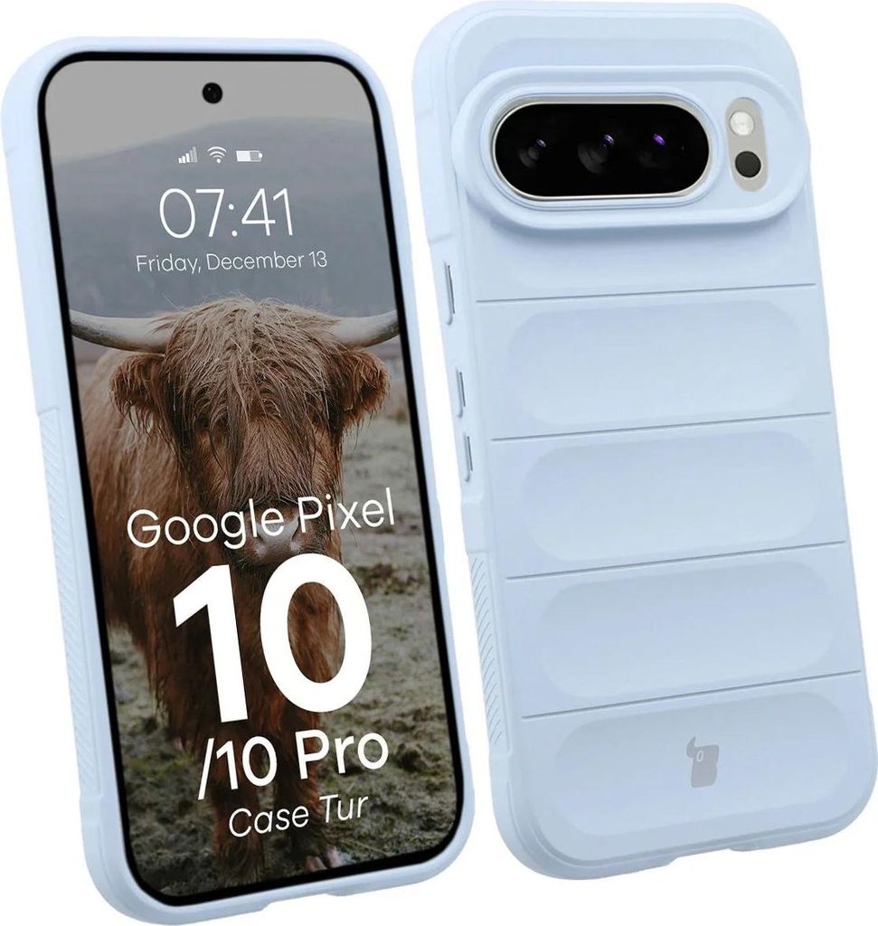 Robuste Handyhülle für Google Pixel 10 / 10 Pro, Bizon Case Tur, Hellblau