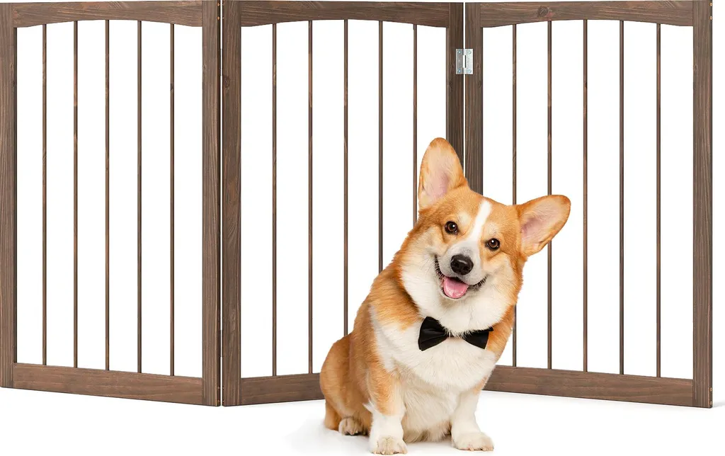 Barrière de Sécurité Chien pour Escalier et Cuisine Pliante sans Trou