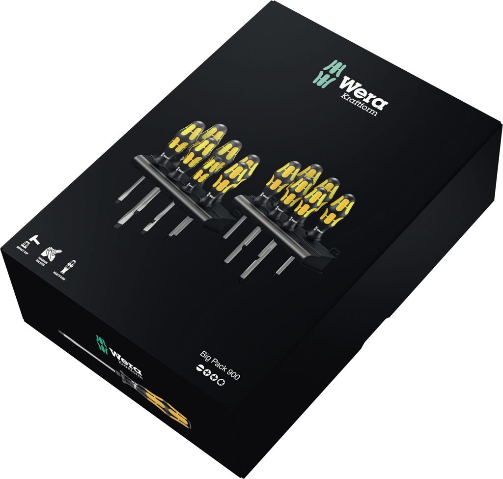 Wera Wera Big Pack 900 Schraubendrehersatz Kraftform Wera: Produktbild 
