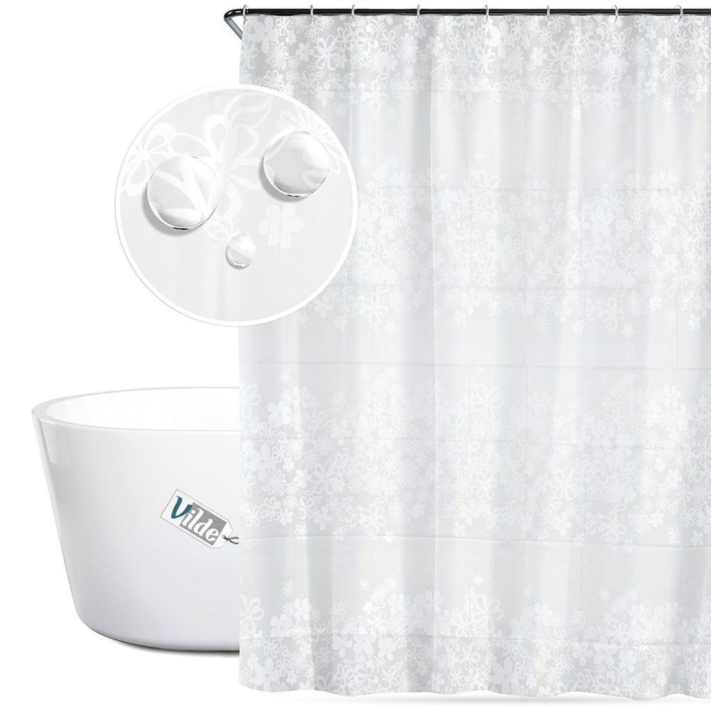 Tenda da doccia Vilde Tenda da bagno Tenda con ganci Immagine del prodotto 
