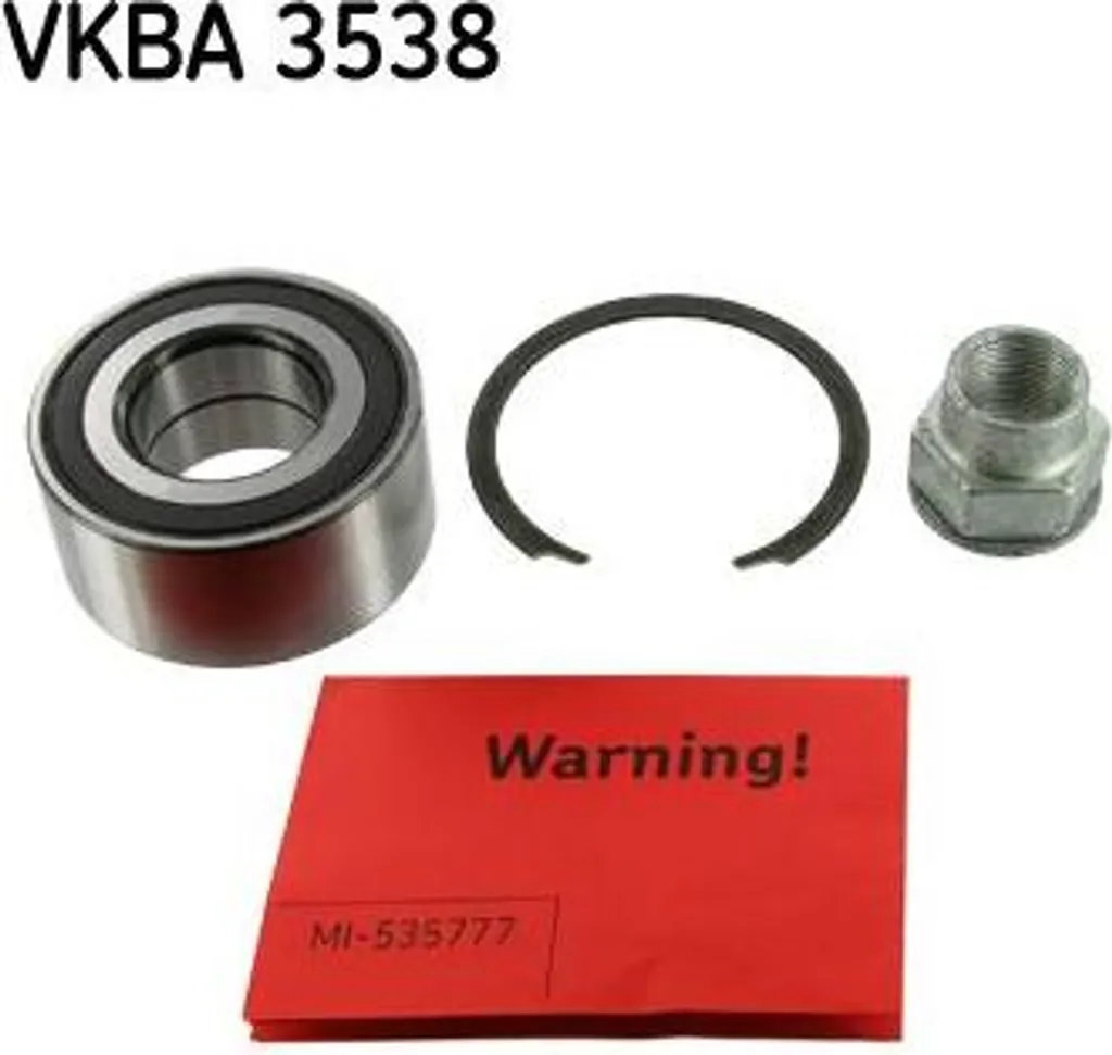 Roulement Moyeu de Roue pour Entretien Fiat et Lancia - Pack SKF VKBA 3538