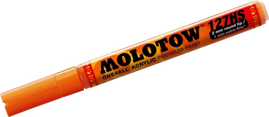Permanentmarker One4All 127 HS nachfüllbar 2mm dare orange Packung mit 6 Stück