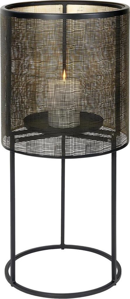 Hiroko Kerzensäule groß, Eisen, schwarz/gold H 91 cm D 41 Produktbild 