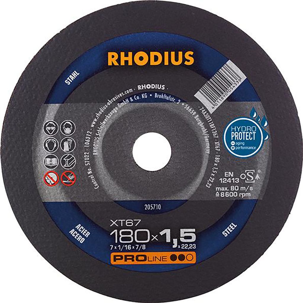 Rhodius Trennscheibe XT 67 180x1,5x22,23mm Stahl Proline - 205710