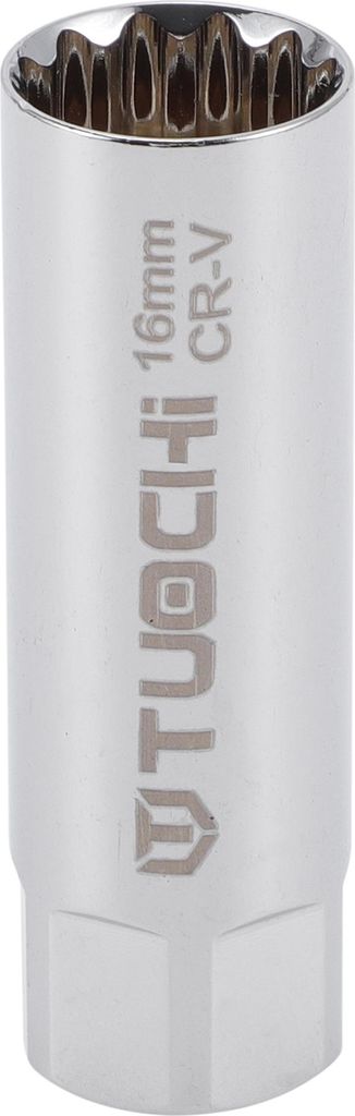 Zš¹ndkerzen-Impaktsteckdose 63mm fš¹r Auto Motorrad Dirtbike Reparatur Hardware-Werkzeug CR-V Silberton Langlebig 12-Punkt 16mm 3/8-Zoll-Antrieb