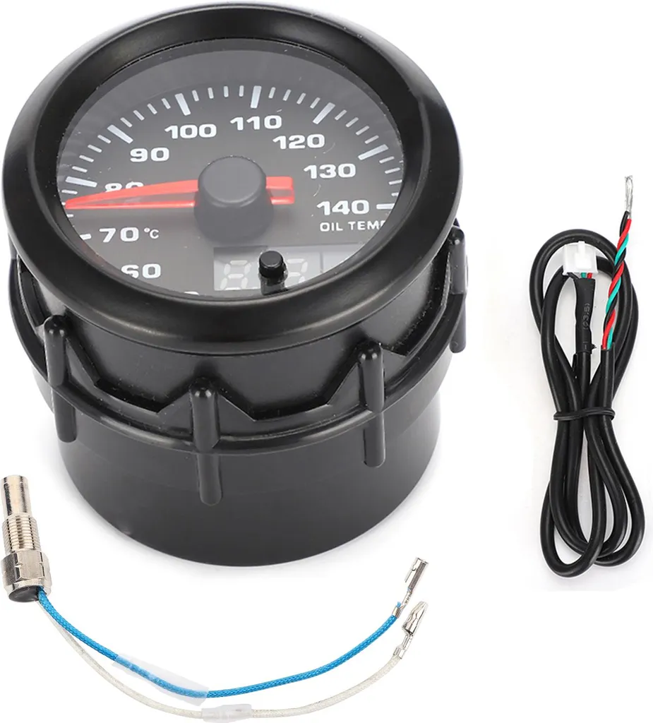 Indicateur température huile LED 7 couleurs 52mm avec sonde NPT