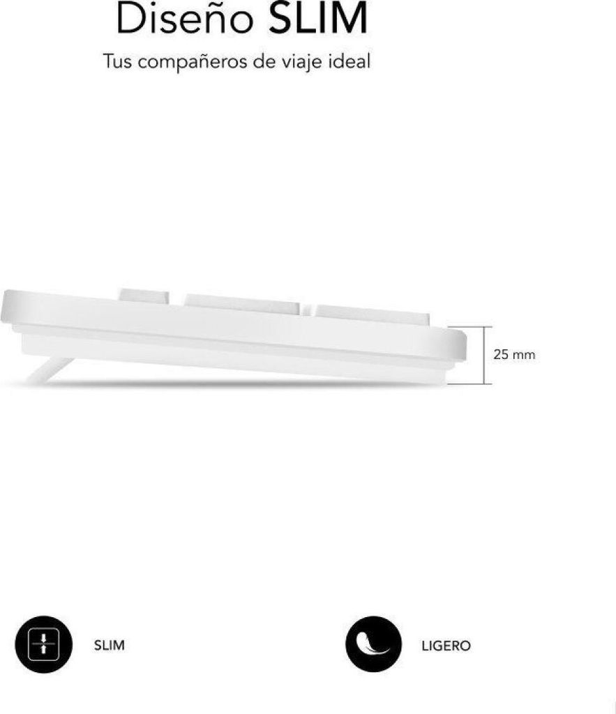 Subblim Business Slim Silent Keyboard / Weiß