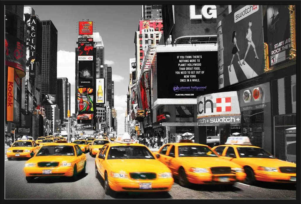 Cadre photo New York Times Square incassable vitre acrylique Shinsuke