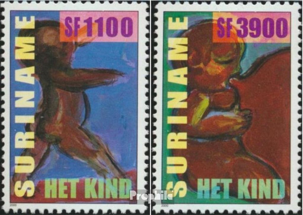 Briefmarken Surinam 2000 Mi 1757-1758 (kompl.Ausg.) postfrisch Für das Kind