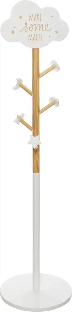 Porte-vêtements pour enfants en MDF 135,5 cm - Penderie Blanche et Bois
