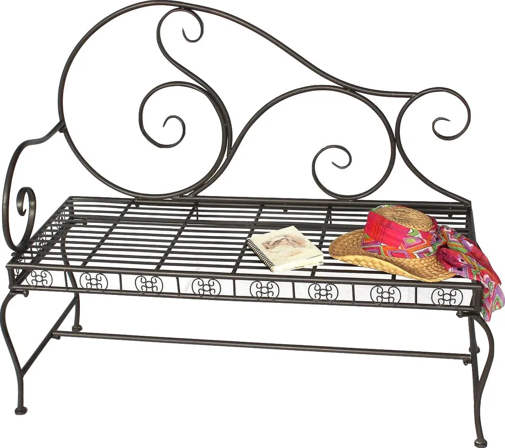 Banc de jardin DanDiBo DY140488 en Métal Marron Antique de 123 cm
