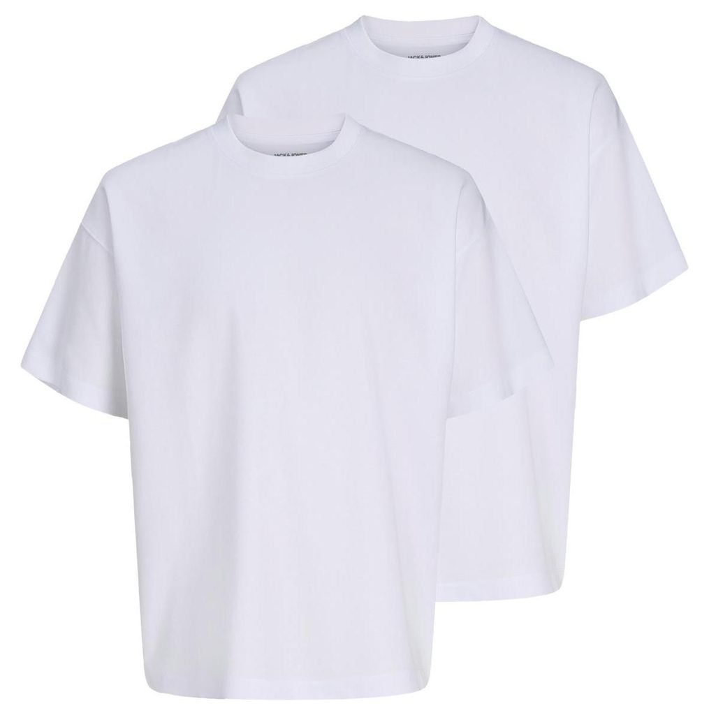 Jack & Jones 2er Pack Barron Tee T-Shirt Lockerer Schnitt, Weich und vielseitig, Zeitloses Basic