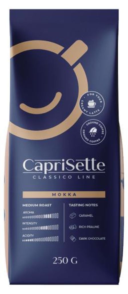 Gemahlener Kaffee Caprisette Classico Mokka, 250 g