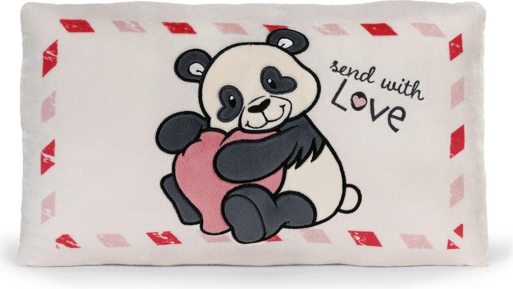 Nici Kissen Panda mit Herz 43 x 25 cm Plüschkissen