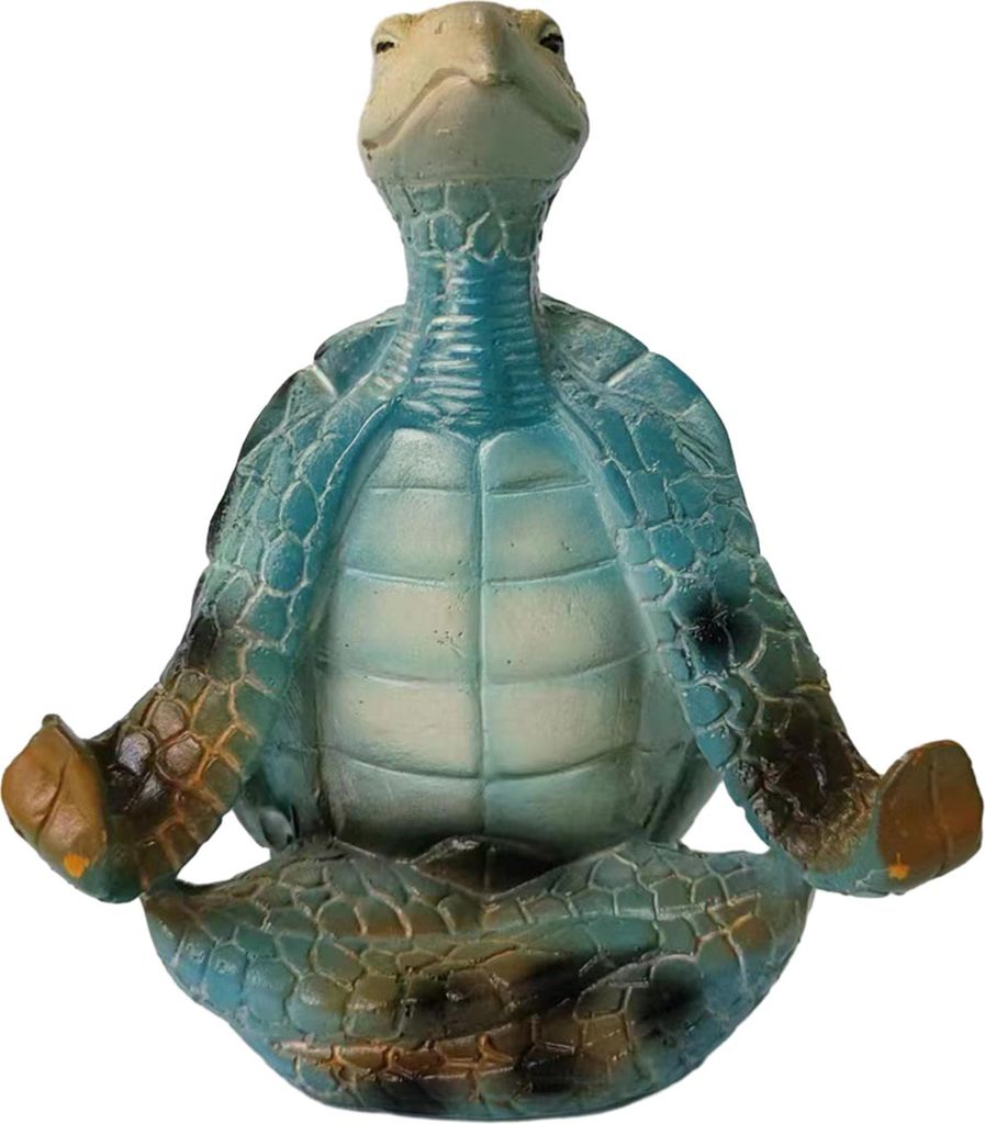 Yoga Meditation Schildkröte Ornament Sitzende Schildkröte Figur Statue Tier Skulptur Indoor Outdoor Garten Home Office Desktop Dekoration