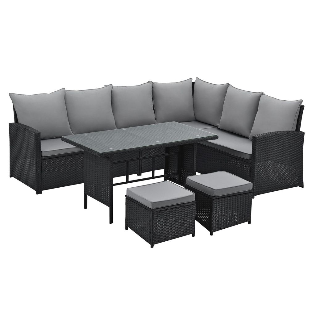 SVITA Monroe Garden Lounge Set Polyrattan Lounge Meubles de Image du produit 