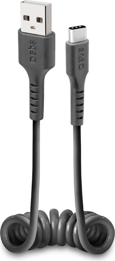 SBS USB-/USB-C-Kabel schwarz 17 bis 50cm TECABLETYPCSK Produktbild 