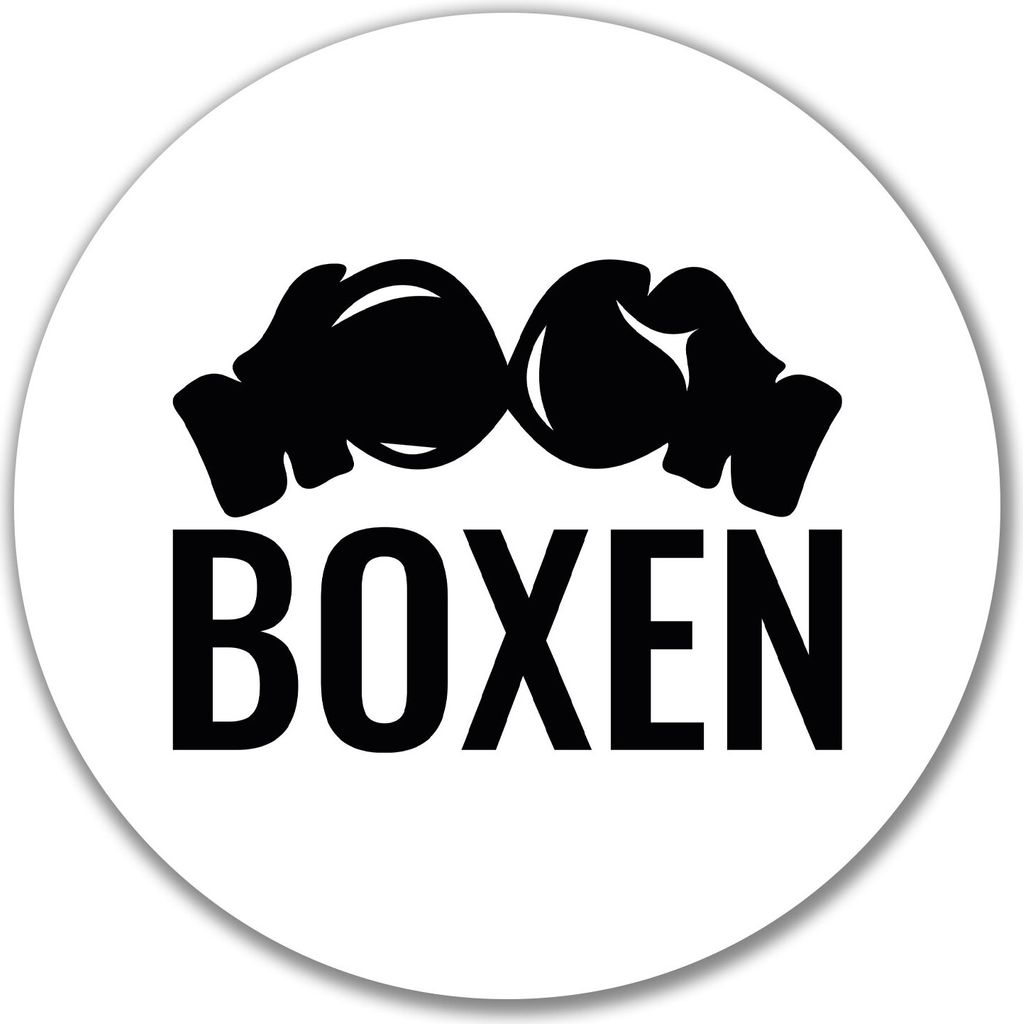 Huuraa Aufkleber Boxen Boxhandschuhe 10cm rund Sticker Geschenkidee