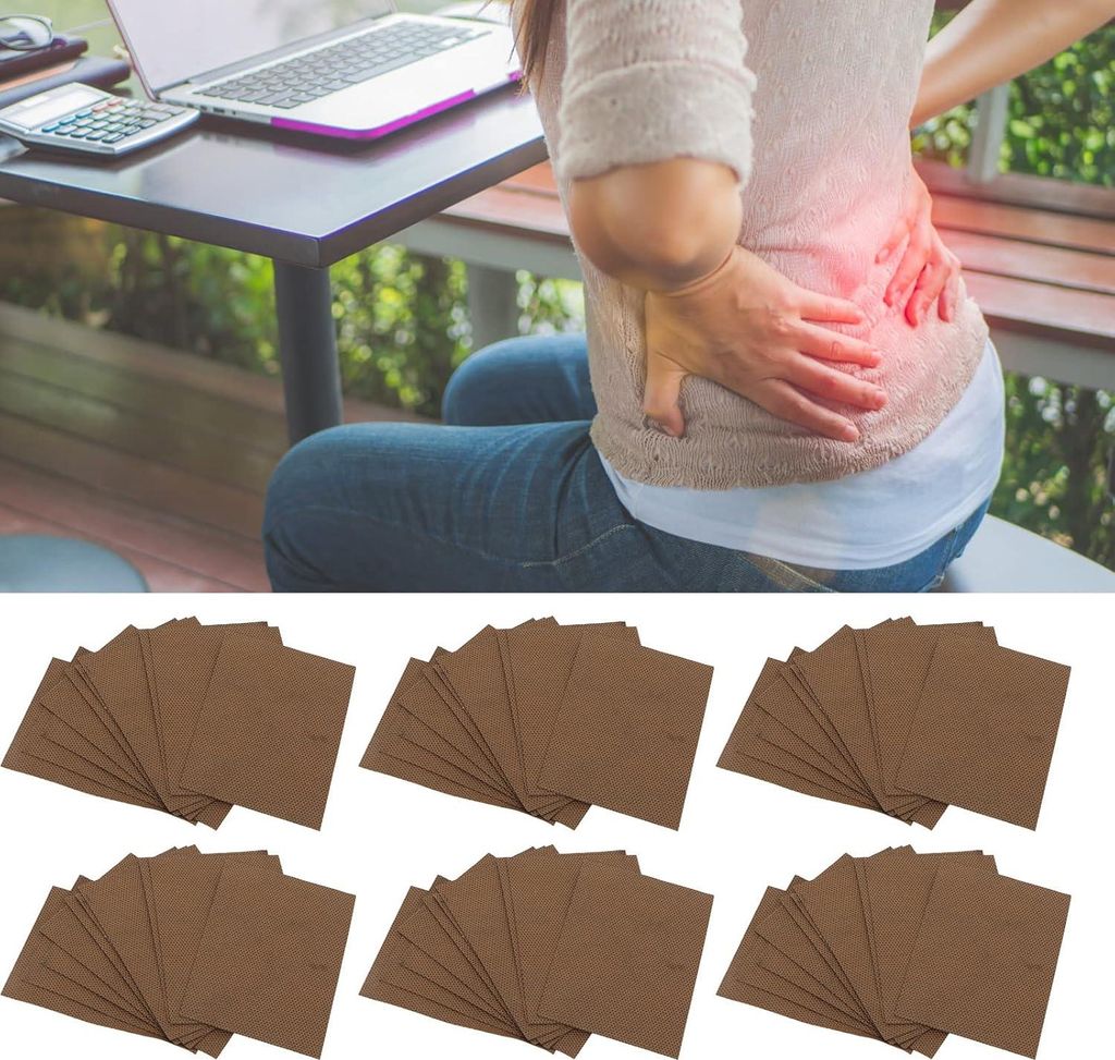 Nerven-Schmerzlinderungs-Pflaster - Ischias-Schmerzlinderung - 60 Blätter - Elastisches Multifunktionsmuskelpflaster für Rücken und Sitzbereich