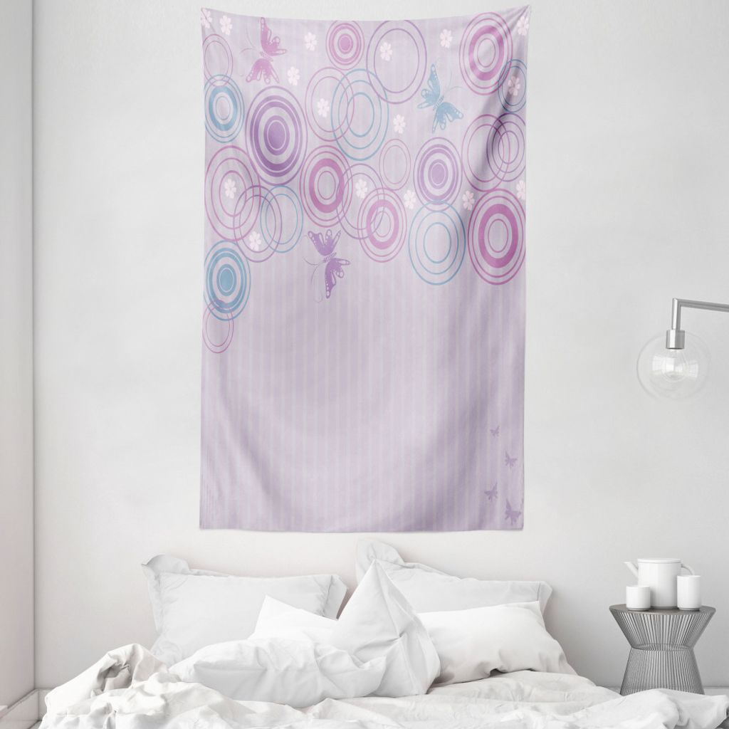 ABAKUHAUS Schmetterling Wandteppich und Tagesdecke, Absurd Sommer Tier aus Weiches Mikrofaser Stoff Waschbar ohne Verblassen Digitaldruck, 140 x 23...