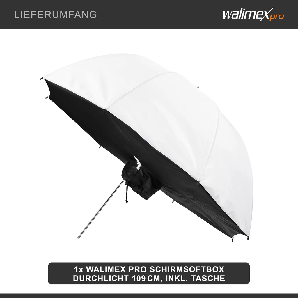 Recensione Softbox Walimex Pro 109cm | Ombrello Diffusore Studio - 9