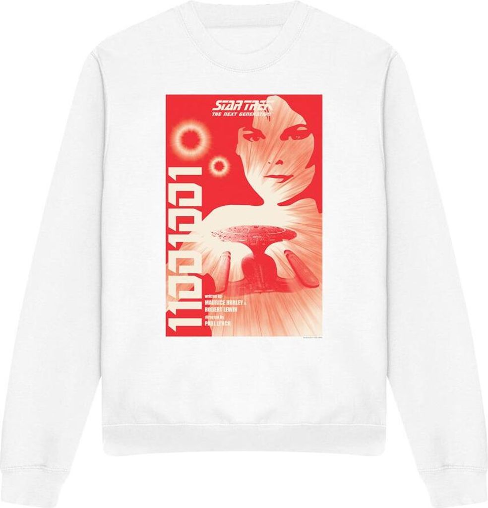 Star Trek - "The Next Generation Season 1 Episode 15" Sweatshirt für Herren/Damen Uni TV11695 (XXL) (Weiß)