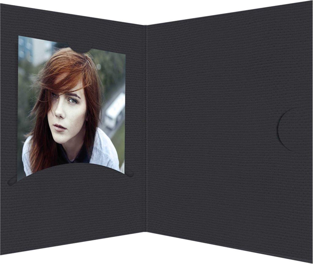 1x100 Daiber Passbildmappen Opti-Line bis 5x7 cm schwarz