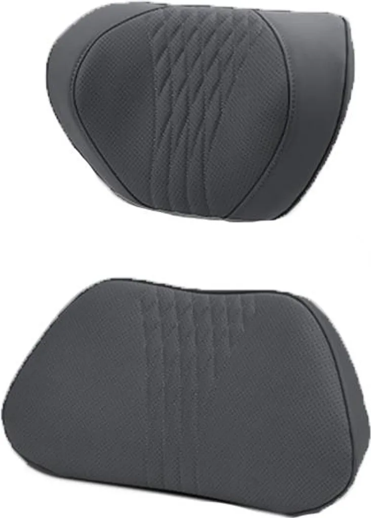 Solution Mal de Dos Voiture : Set Coussin Lombaire et Oreiller Noir INF