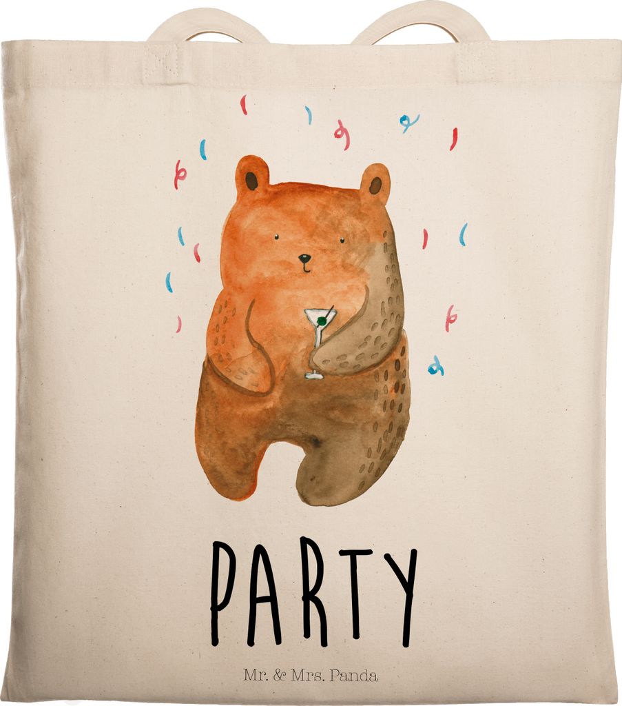 Mr. & Mrs. Panda Shopping Tasche Bär Party - Transparent - Geschenk, Geburtstag, Einkaufstasche, Tote Bag, Feiern, Schultasche, Lustig, Teddy, Uni...
