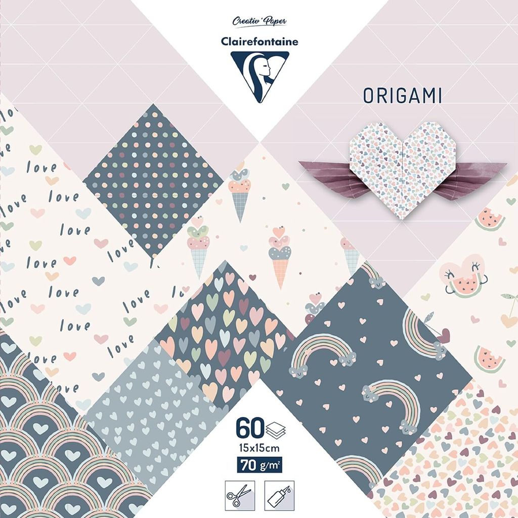 Clairefontaine Origami 60Bl 15x15 Little love