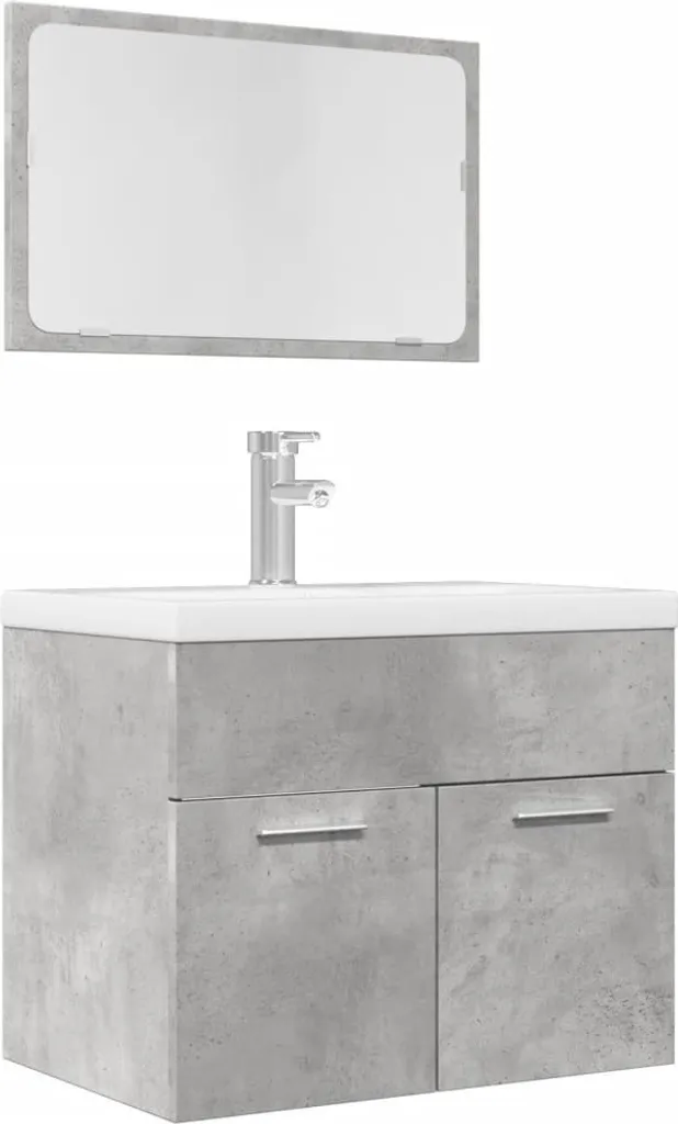 Set Bagno 2 Pz Economico Maison Exclusive - Grigio Cemento