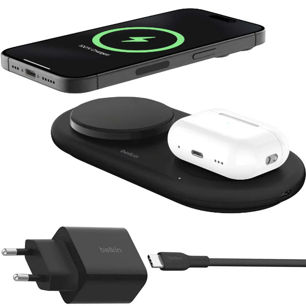 Chargeur sans fil double induction Belkin BoostCharge Pro pour iPhone - 13
