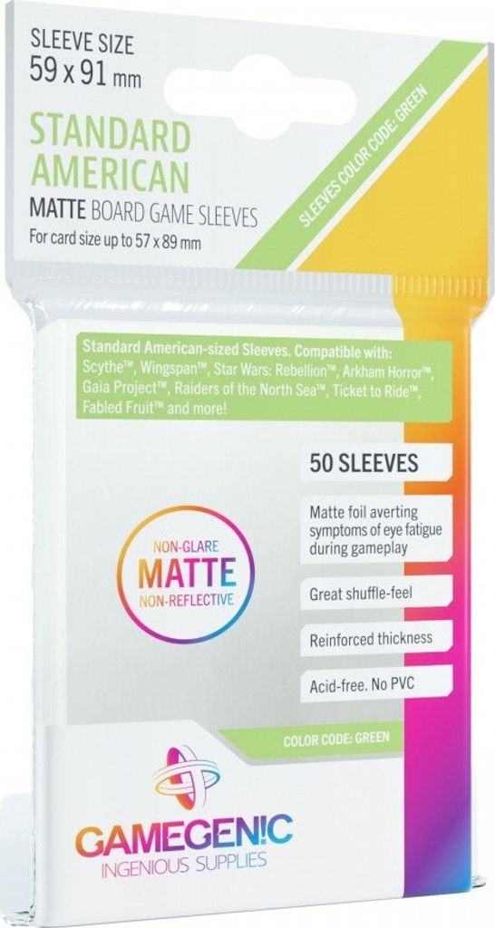 Gamegenic Matte Standard-American Sized Sleeves Hüllen Produktbild 