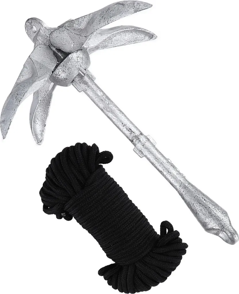 Ancre de mer pour kayak et canoë pliable 3,2 kg acier avec corde 20m