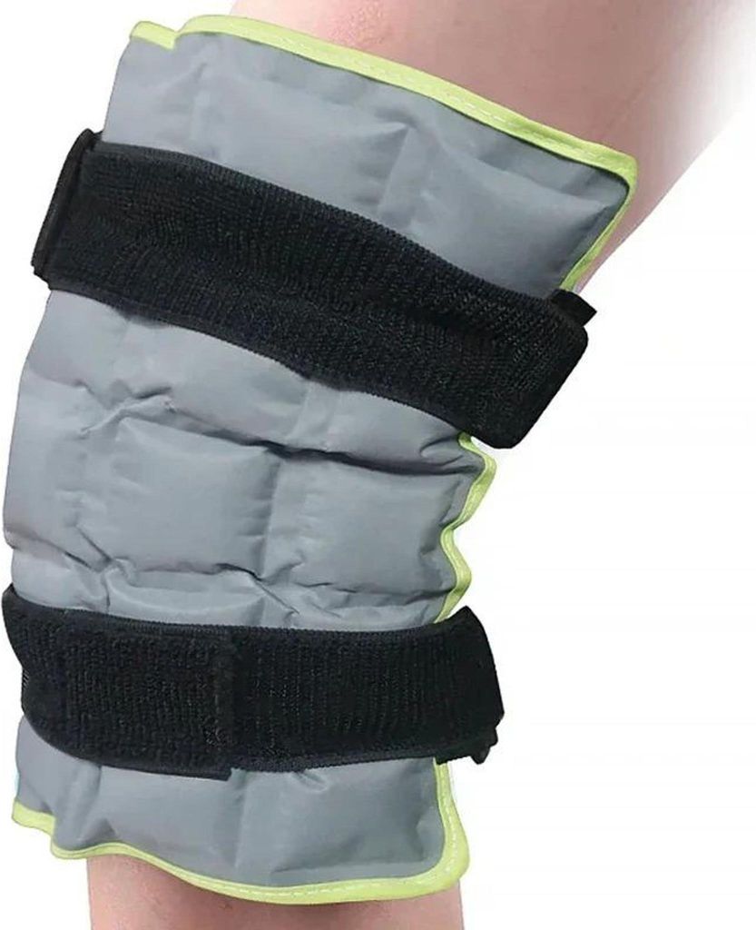 Kühlbeutel Knie Bein Grau Festgebunden Eisbeutel Mit Gürtel Kältekompresse Wiederverwendbar Schmerzlinderung Sport