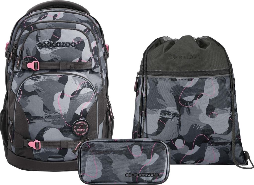 Coocazoo Schulrucksack PORTER Bubble Brush 3-teilig, ab 5. Klasse