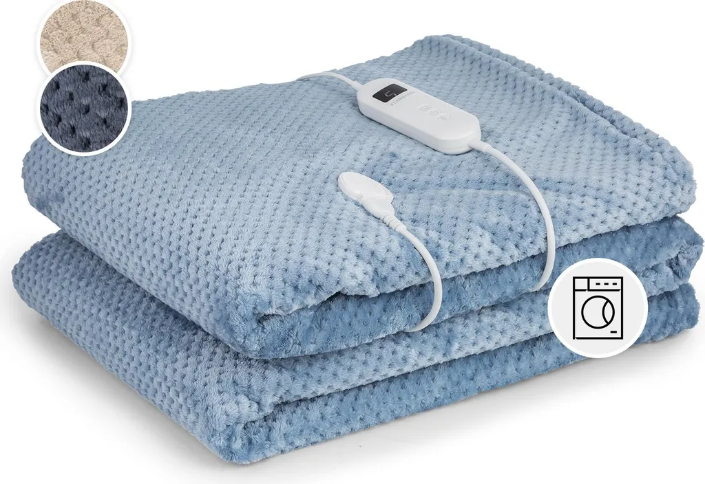 Klarstein Couverture Chauffante XXL 200x180 cm - Plaid Électrique 2 Places