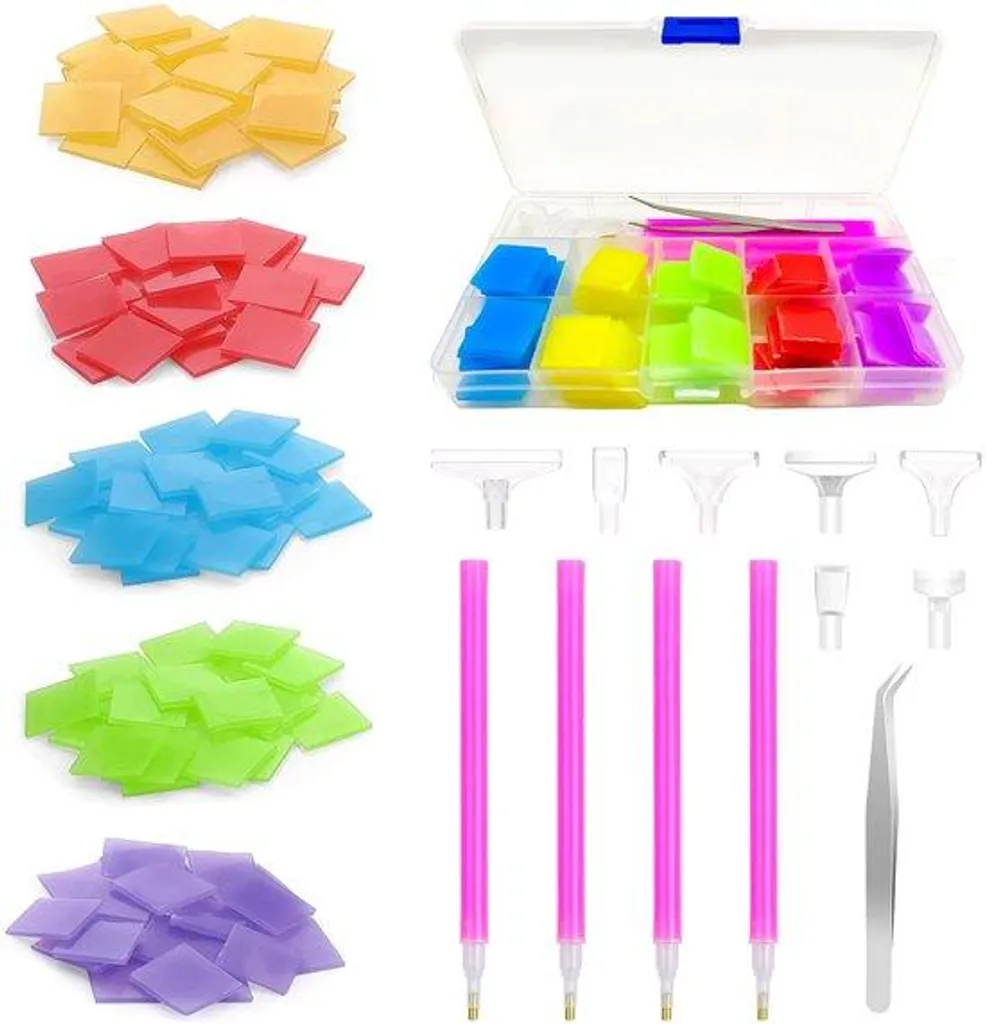 Stylos Diamantés avec Pointes Interchangeables et Brosse de Nettoyage